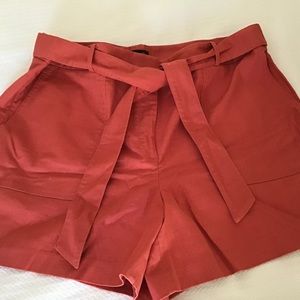 ANN TAYLOR ~ Very cute Burnt Orange self tie shorts from Ann Taylor -